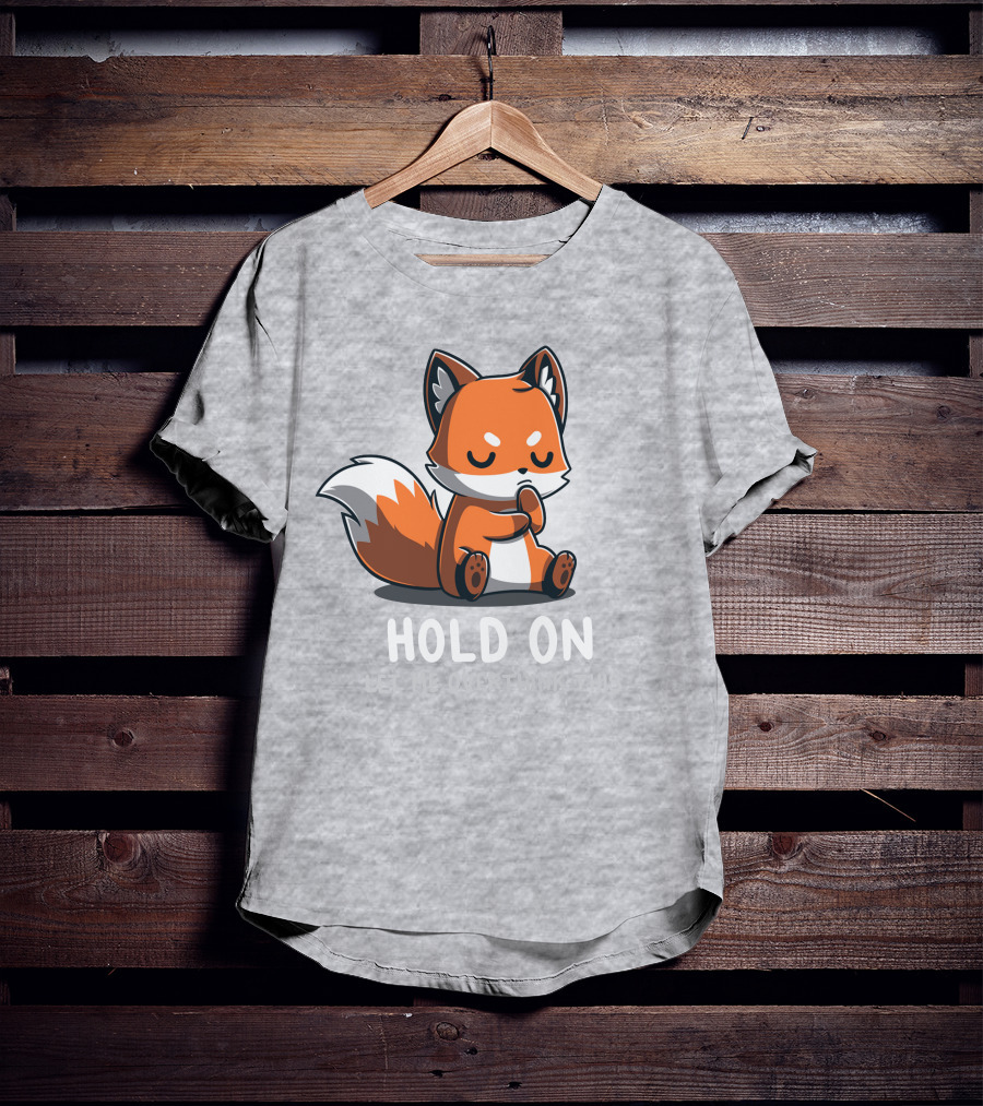 TeeTurtle Hold On Let Me Overthink This Fox T-Shirt
