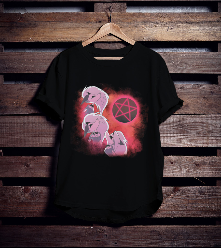 Helluva Boss Loona Trio With Pink Pentagram T-Shirt