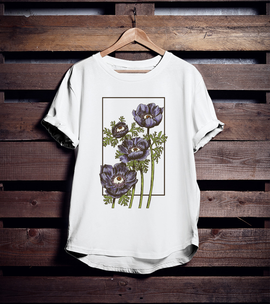 Creepy Eye Anemone Botanical Clothing T-Shirt