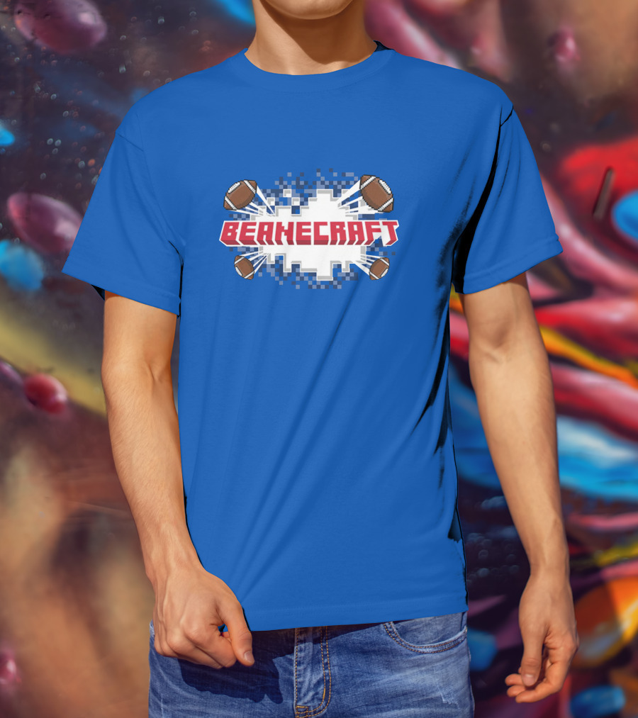Beanecraft Pixel Style Football T-Shirt