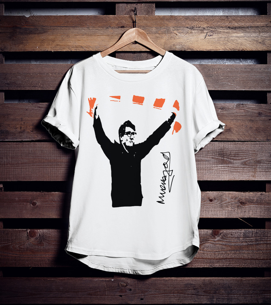 Luton Town FC Mick Harford Orange Scarf T-Shirt
