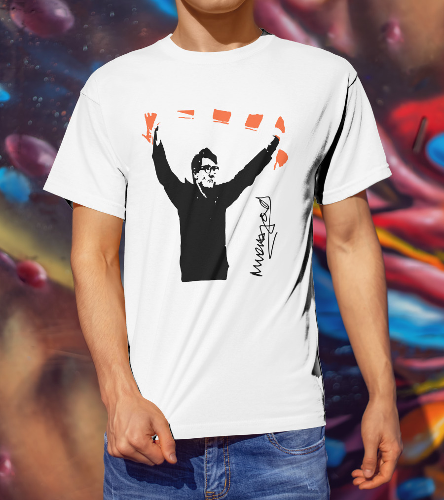 Luton Town FC Mick Harford Orange Scarf T-Shirt