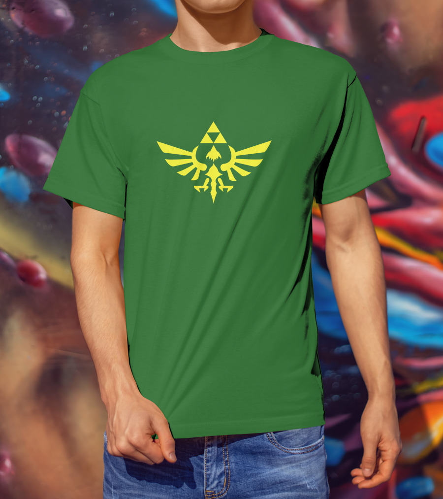 Triforce Symbol Hylian Eagle Green Cargo Shorts T-Shirt