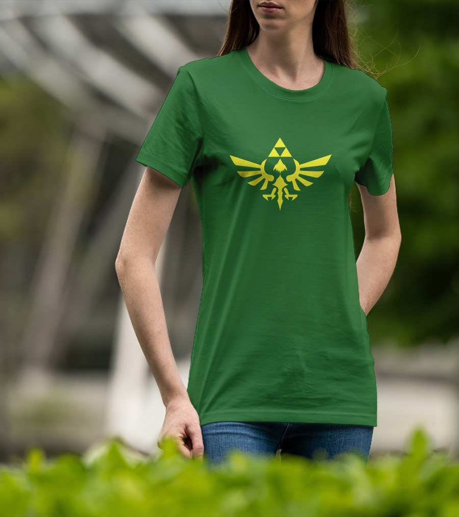 Triforce Symbol Hylian Eagle Green Cargo Shorts T-Shirt
