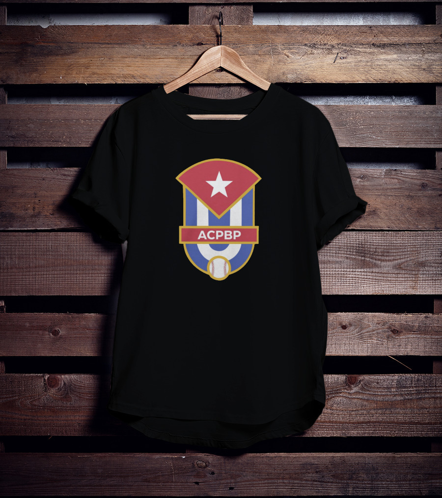 ACPBP Cuban Baseball Emblem Star And Baseball T-Shirt