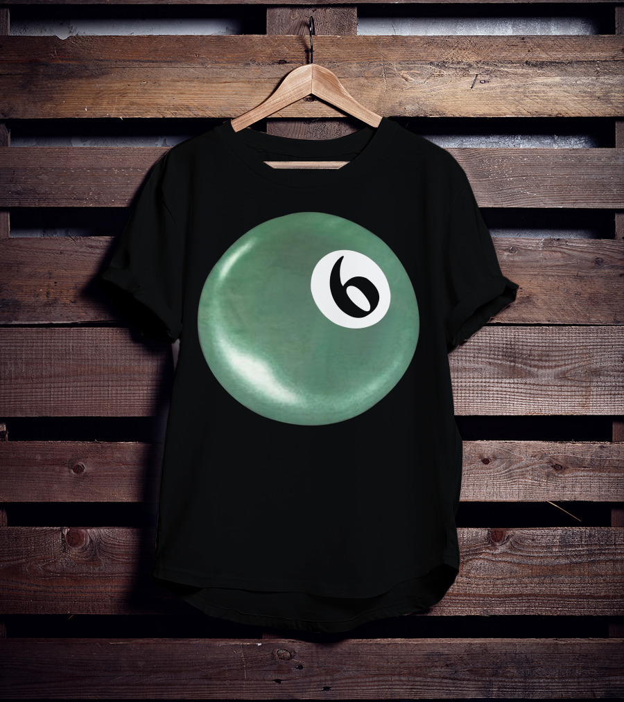 Syxx 6 Ball Green Pool Ball T-Shirt