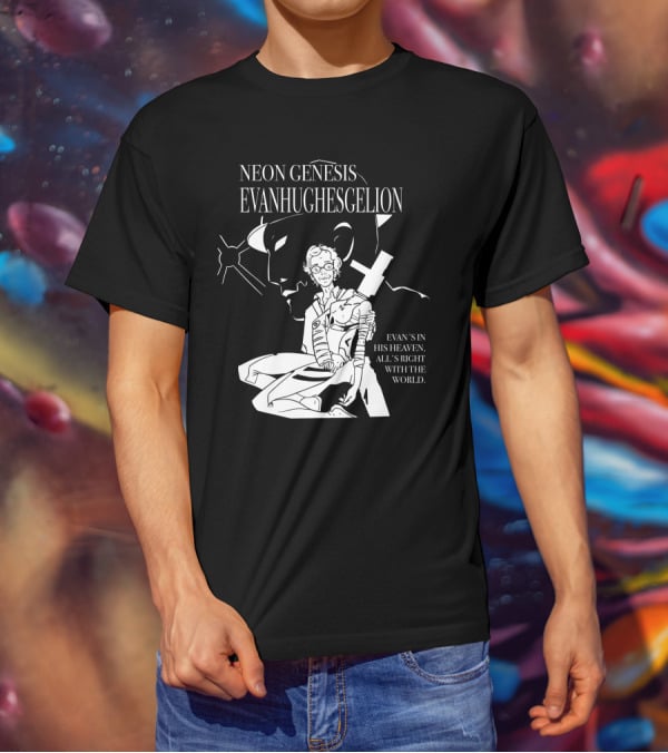 Neon Genesis Evanhughesgelion Evan's IN His Heaven, All's Right With The World T-Shirt