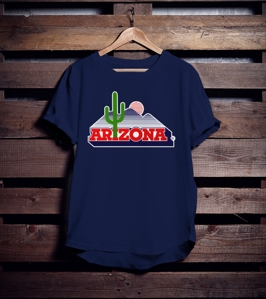 Arizona Desert Landscape With Cactus And Mountain T-Shirt