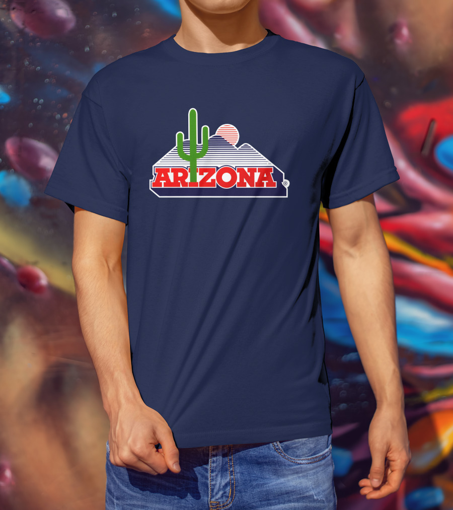 Arizona Wildcats Logo Cactus And Sunset T-Shirt