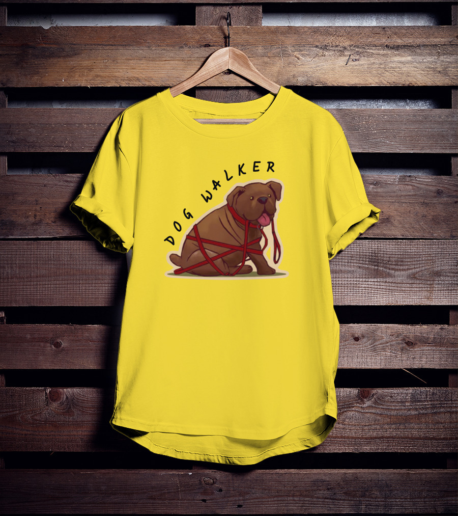 Dwight's Dog Walker Dead By Daylight Puppy Leash Wrapped T-Shirt