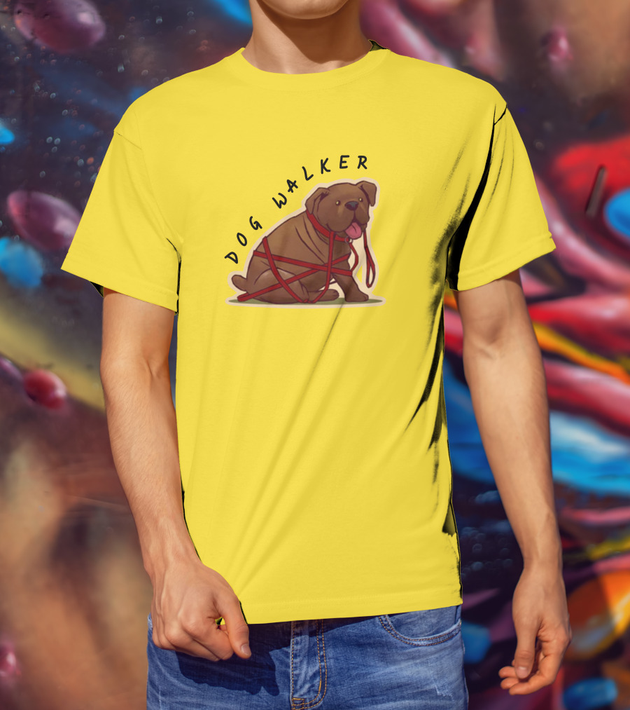 Dwight's Dog Walker Dead By Daylight Puppy Leash Wrapped T-Shirt