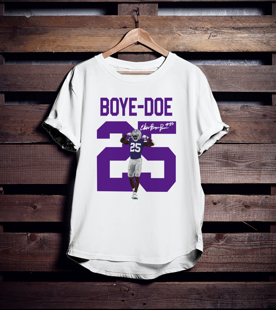 Boye-Doe 25 Signature And Purple Athlete T-Shirt