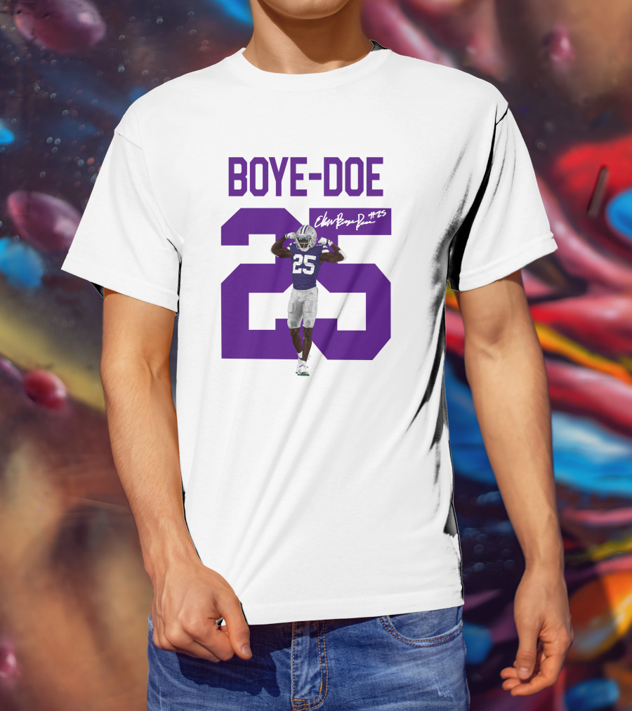 Boye-Doe 25 Signature And Purple Athlete T-Shirt