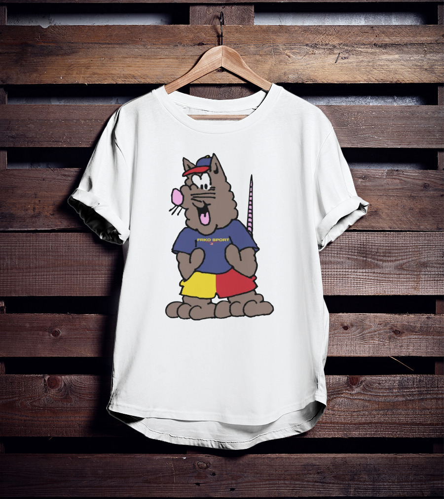 FRKO Sport Rat Cartoon Character In Colorful T-Shirt