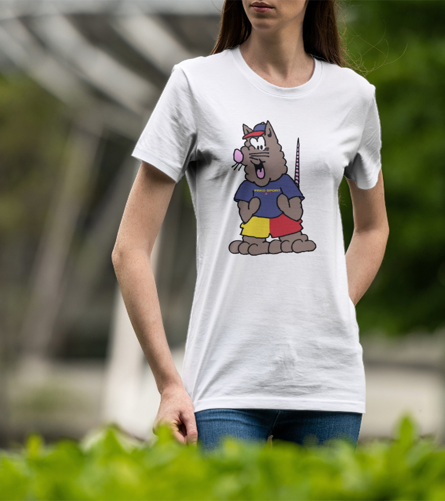 FRKO Sport Rat Cartoon Character In Colorful T-Shirt