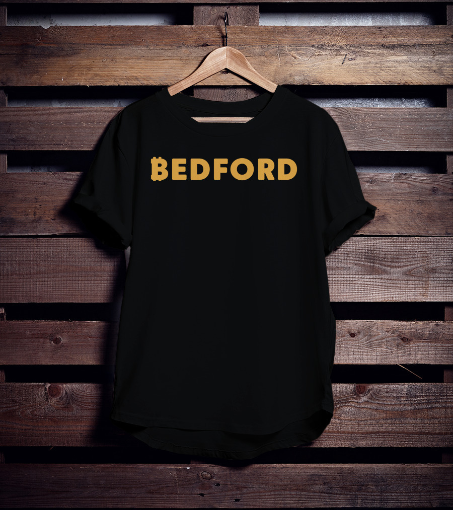 Bedford Bitcoin-Inspired Typography T-Shirt