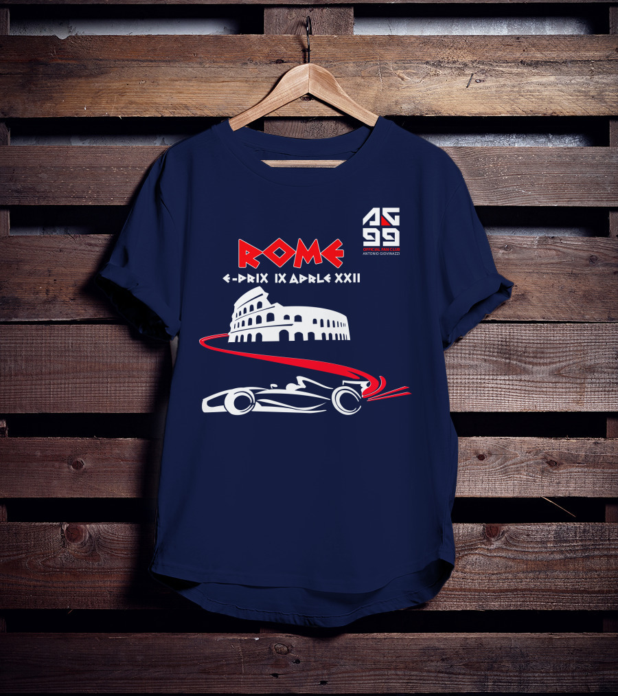 Rome E-Prix IX Aprile XXII AG99 Official Fan Club Antonio Giovinazzi T-Shirt