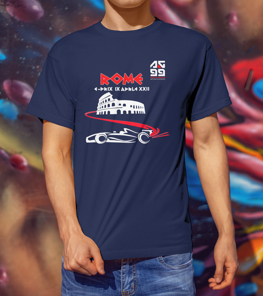 Rome E-Prix IX Aprile XXII AG99 Official Fan Club Antonio Giovinazzi T-Shirt
