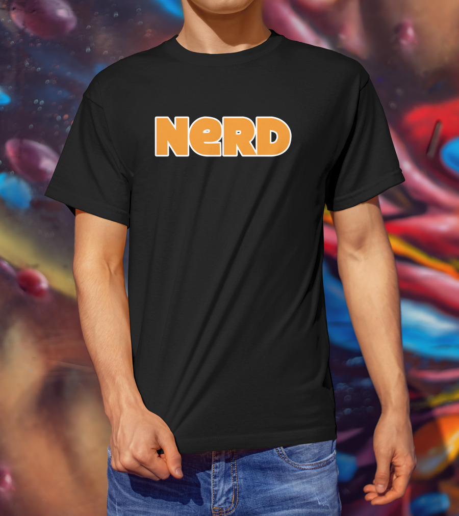 NERD Bold Orange Text T-Shirt