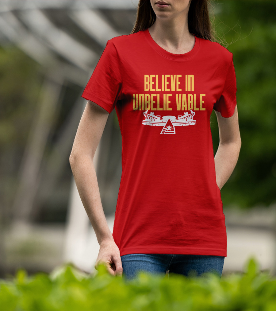 Kansas City Chiefs Believe In Unbelievable Stadium Emblem T-Shirt