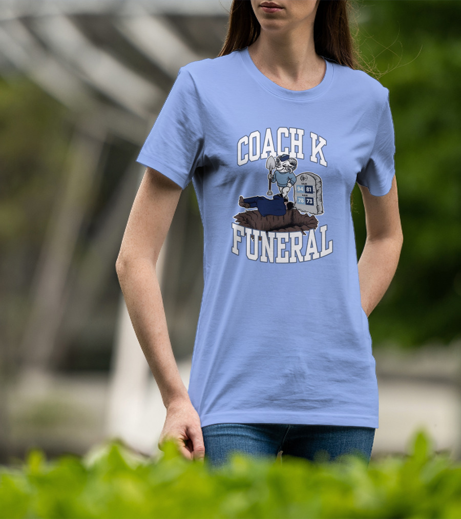 Coach K Funeral Tombstone 94 81 78 73 Duke Rivalry Iconic T-Shirt