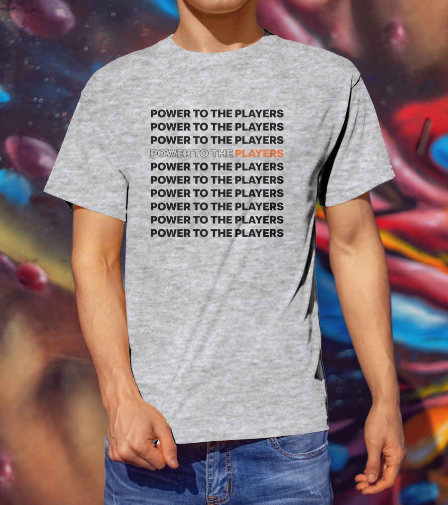 Power To The Players Bold Repeated T-Shirt