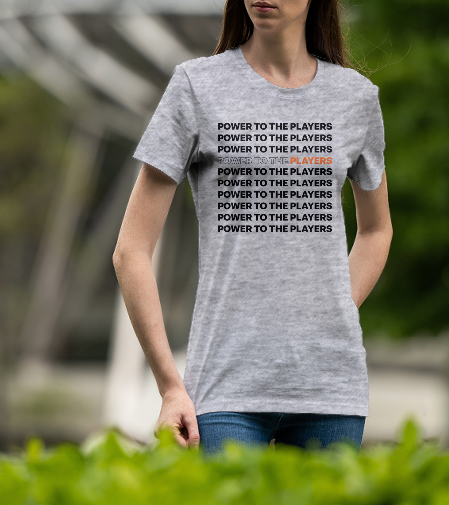 Power To The Players Bold Repeated T-Shirt