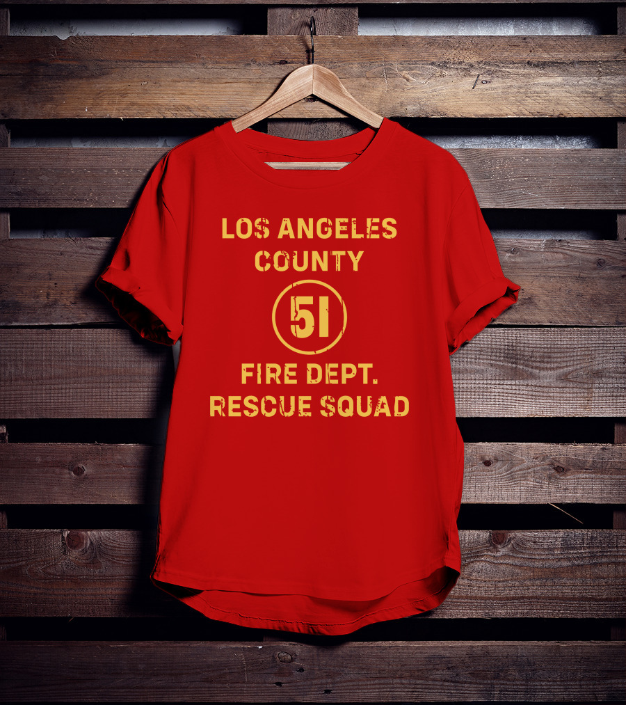 Los Angeles County 51 Fire Dept Rescue Squad T-Shirt