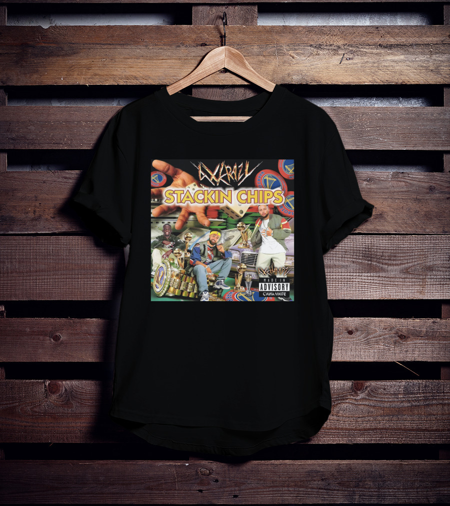 4Xkrazy Stackin Chips Warriors Dice Trophy Vintage Vibe Parental Advisory Chawaz Matee T-Shirt
