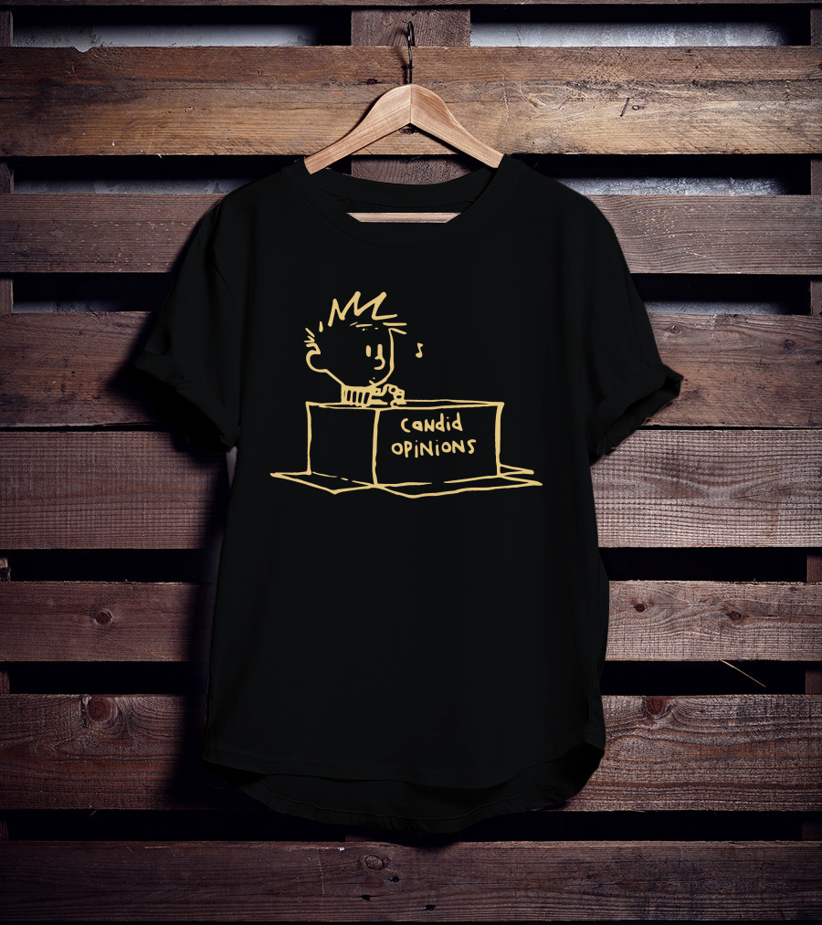 Calvin And Hobbes Candid Opinions Booth T-Shirt