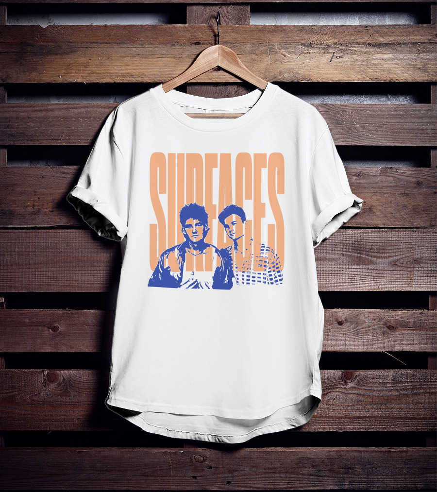 Surfaces Stencil Off White Portrait Bold Typography T-Shirt