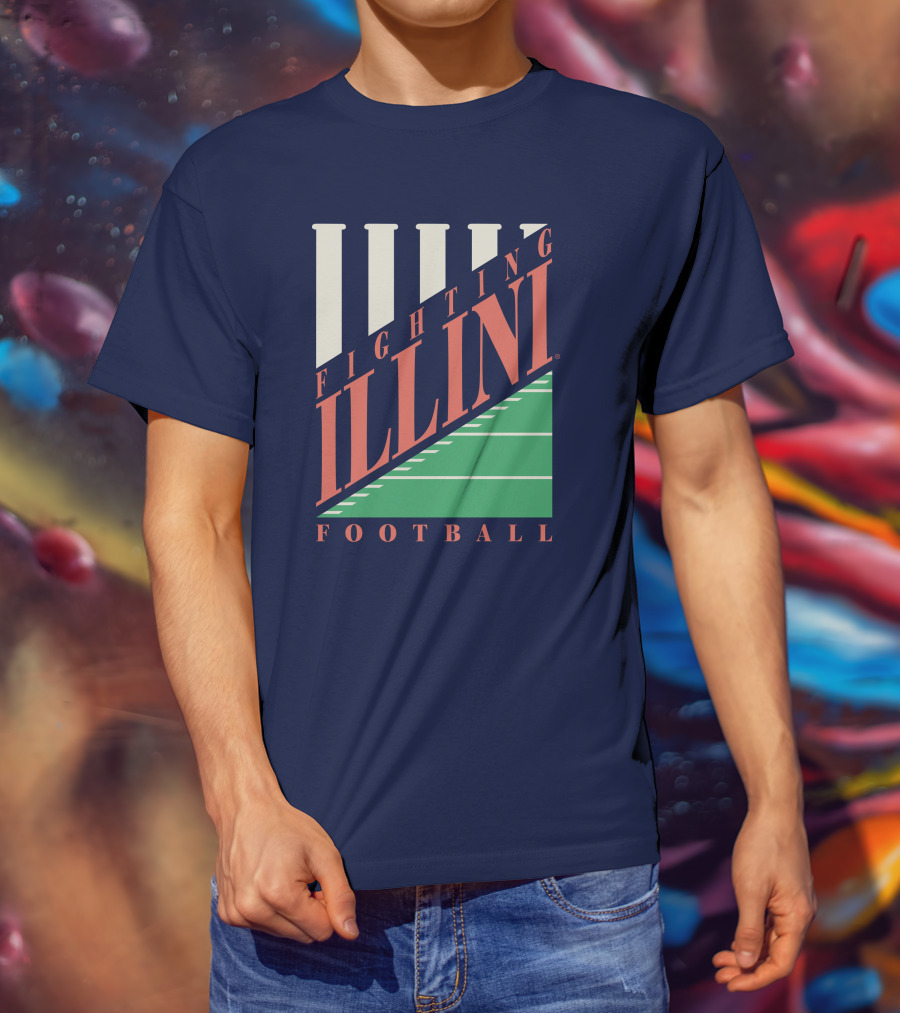 Fighting Illini Football Illinois Field Stripes T-Shirt