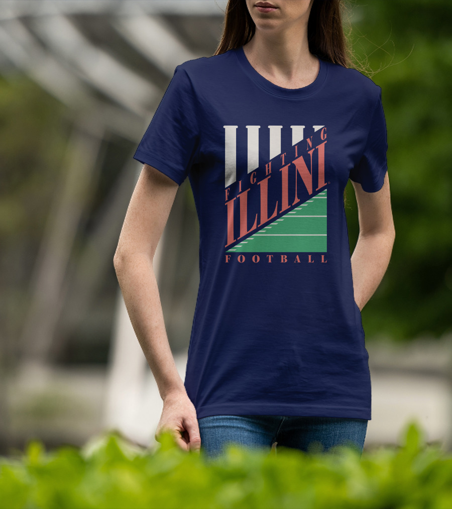 Fighting Illini Football Illinois Field Stripes T-Shirt