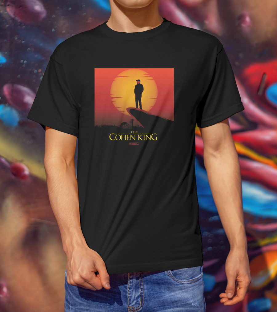 The Cohen King Silhouette On Sunset Cliff T-Shirt