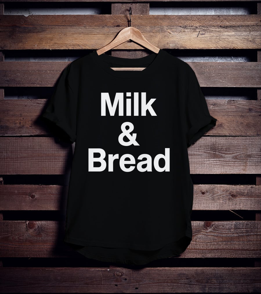 Milk And Bread Classic Minimalist Text T-Shirt