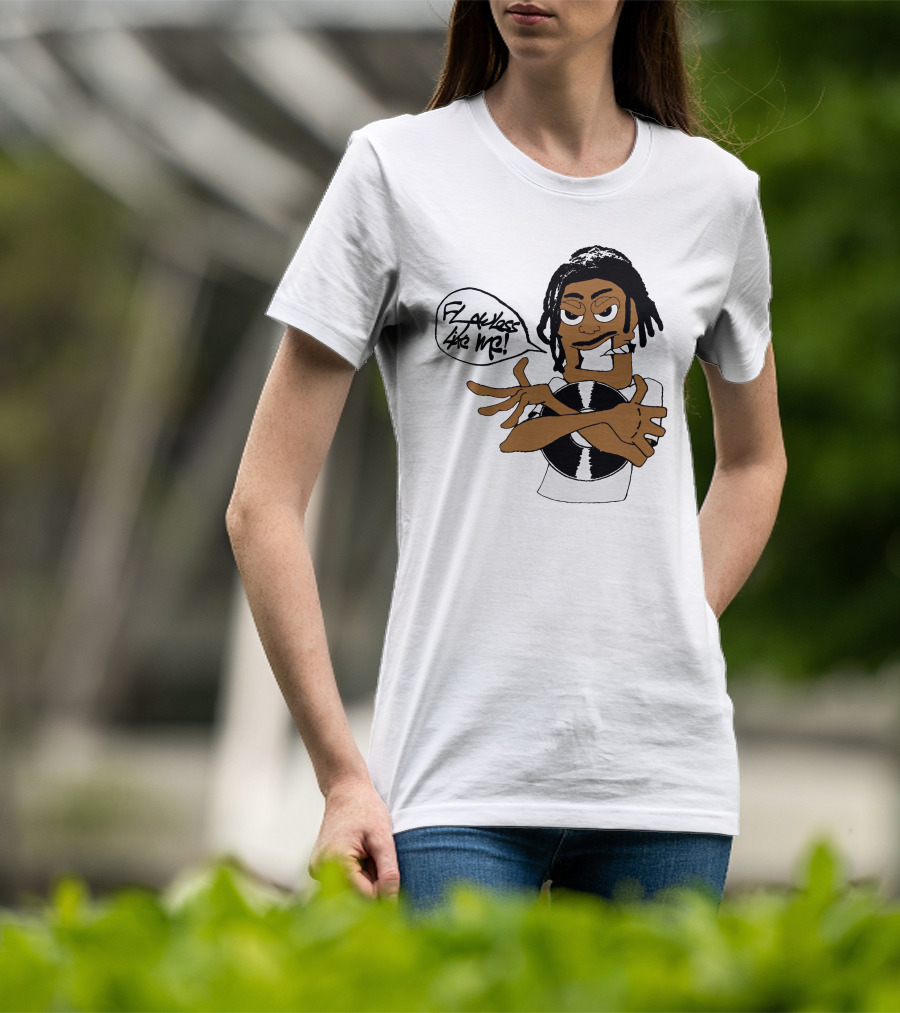 Flawless Like Me Vinyl Graphic Character With Crossed Arms And Vinyl Record T-Shirt
