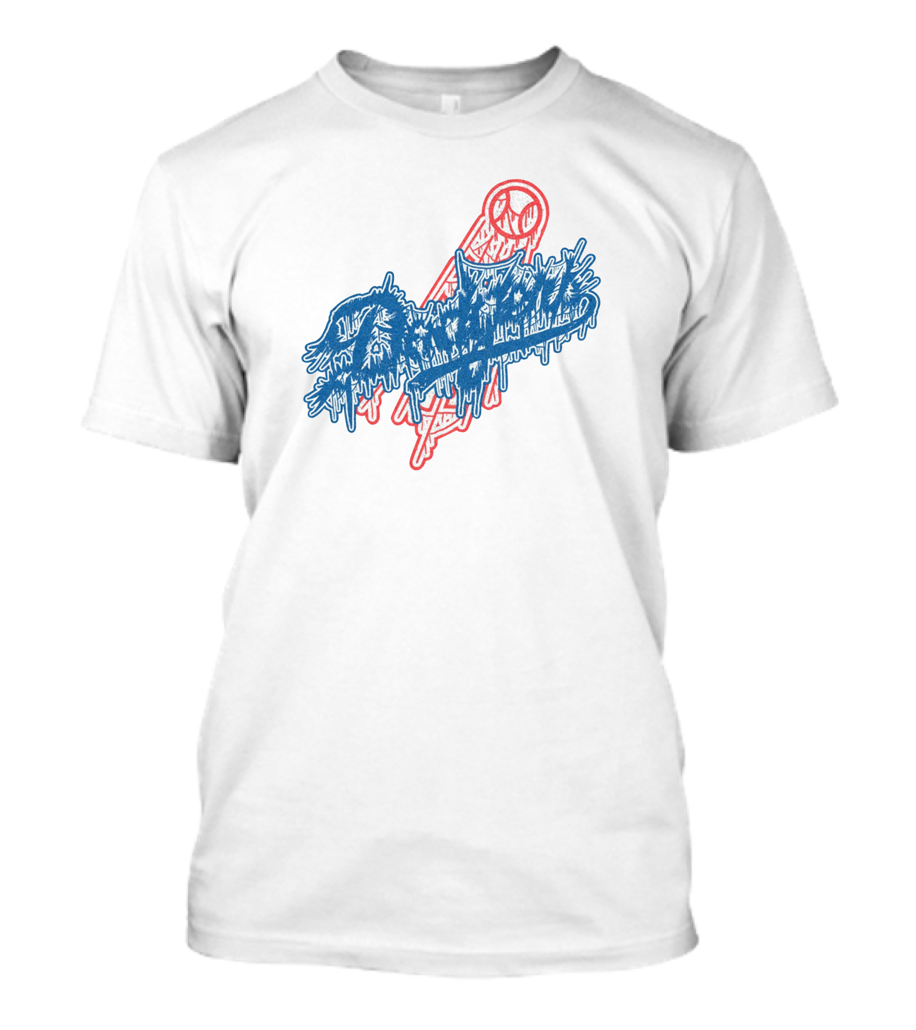 Deathcore Mic Dodgers Blue Drip T-Shirt