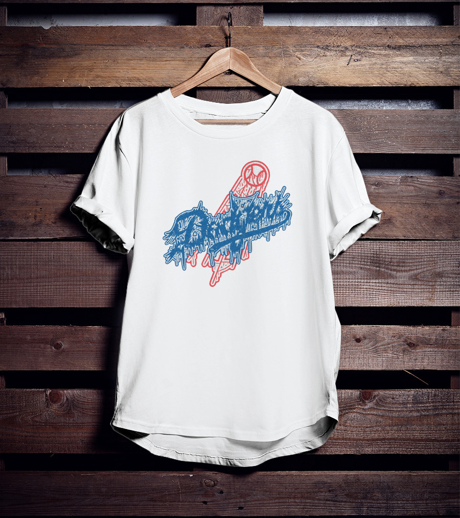 Deathcore Mic Dodgers Blue Drip T-Shirt