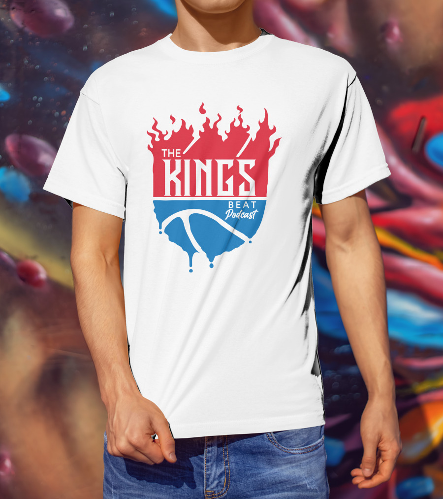 The Kings Beat Podcast Flame Basketball Drip T-Shirt
