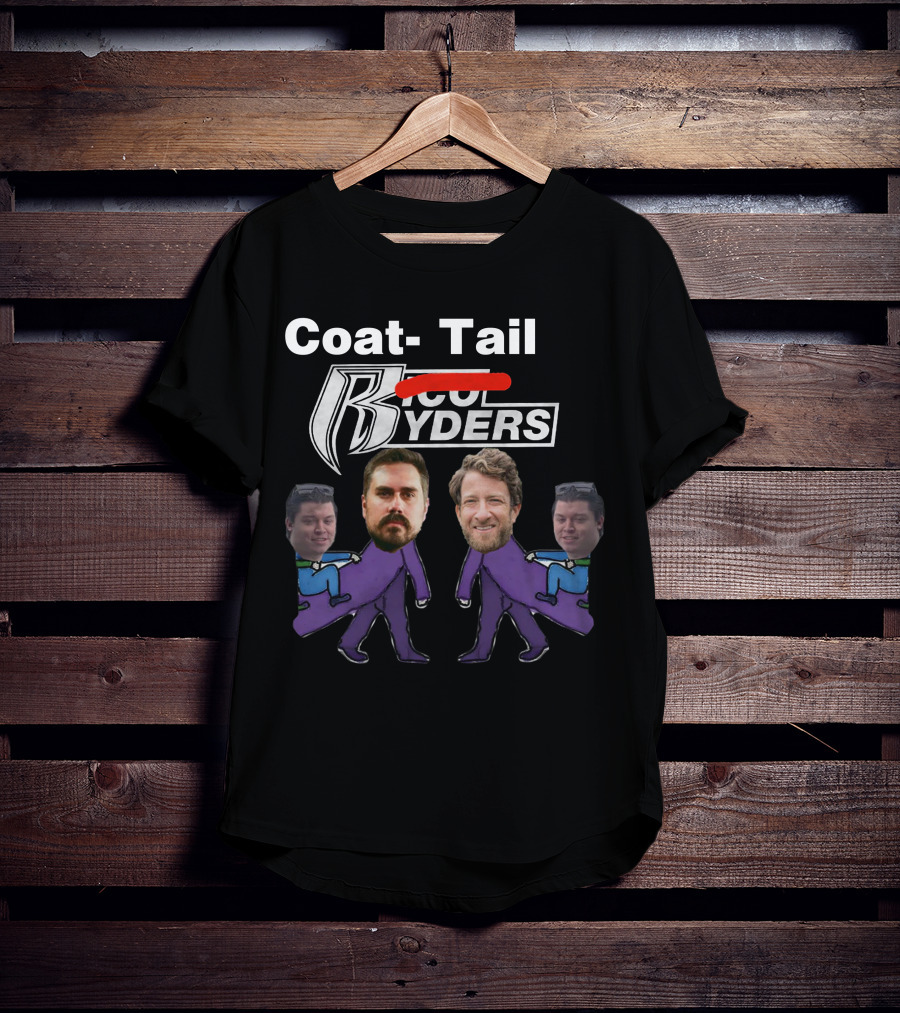 Coat Tail Ryders Ryders Logo Purple Suit Faces T-Shirt