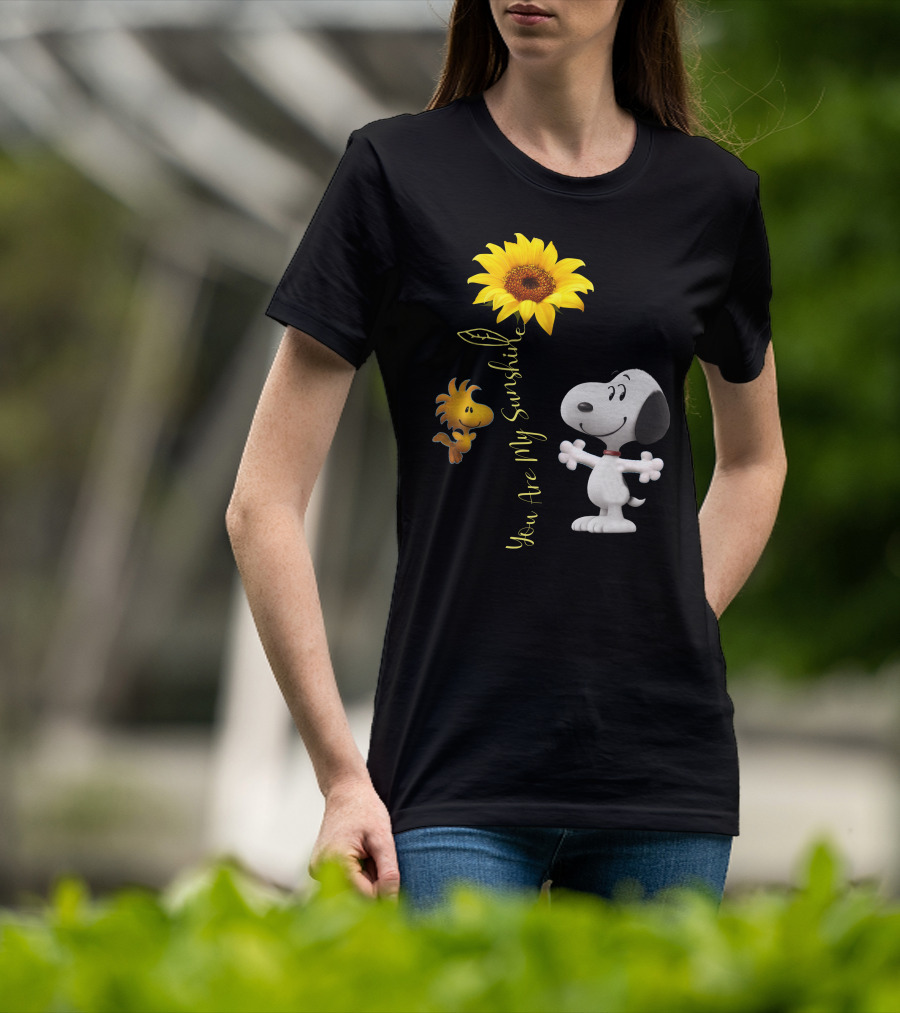 Snoopy And Woodstock You Are My Sunshine Sunflower T-Shirt
