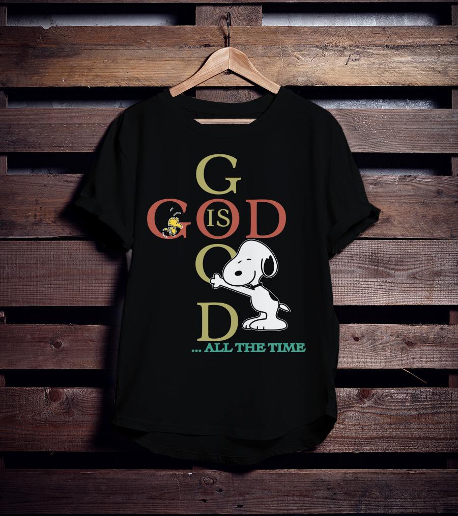 Snoopy And Woodstock God Is Good All The Time Peanuts Collection T-Shirt