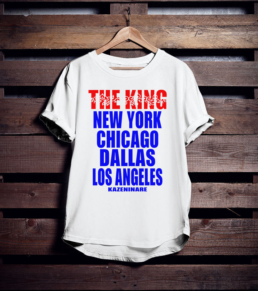 Minoru Suzuki The King New York Chicago Dallas Los Angeles Kazeninare NJPW1972 Shop T-Shirt