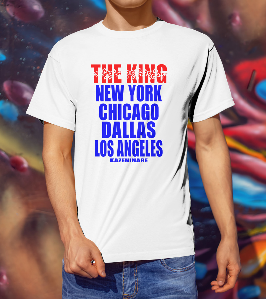 Minoru Suzuki The King New York Chicago Dallas Los Angeles Kazeninare NJPW1972 Shop T-Shirt