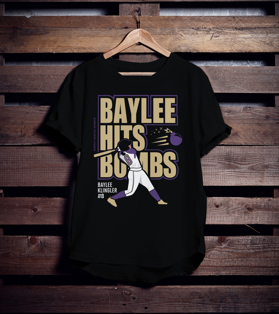 Baylee Hits Bombs Baylee Klingler #8 Samvy Seattle Sports T-Shirt