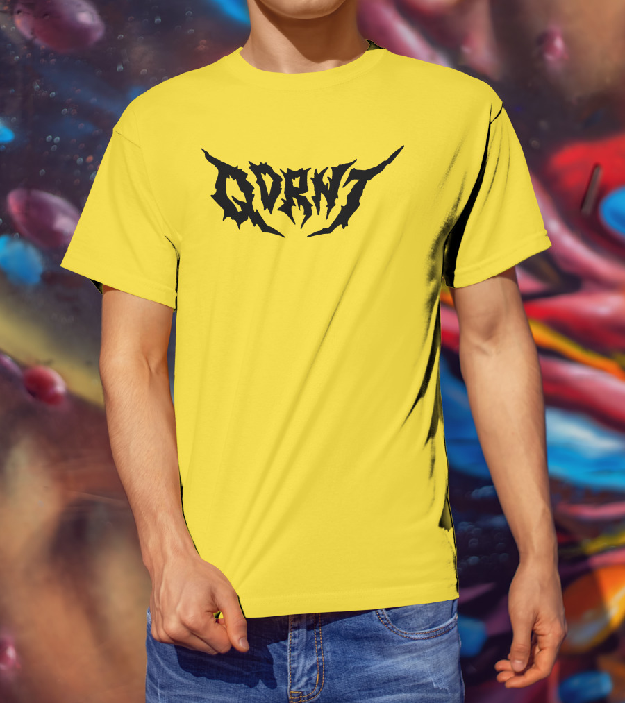 Qdrnt Gothic Style Text With Jagged Font T-Shirt