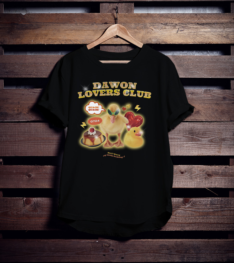 DAWON LOVERS CLUB Quack Quack 0724 Don't Worry My Lovely Duckling T-Shirt