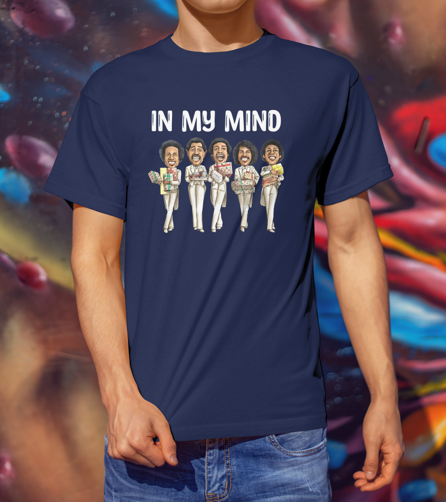 In My Mind Blackest Christmas Theme Holiday Gift Holding Group T-Shirt