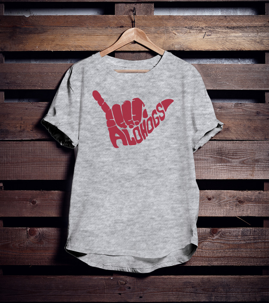 Shaka Hand Gesture With Alohogs Text T-Shirt