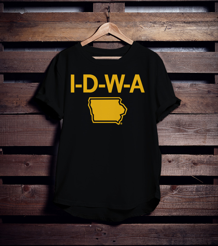 IDWA Yellow Iowa Outline T-Shirt
